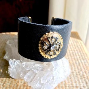 Leather Cross Cuff